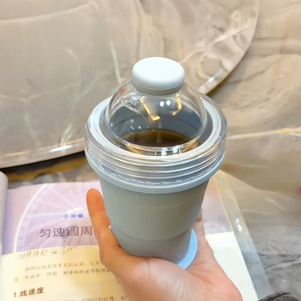 "Foldable Ice Cup – Make Ice Balls & Carry Water, All in One Silicone Bottle"