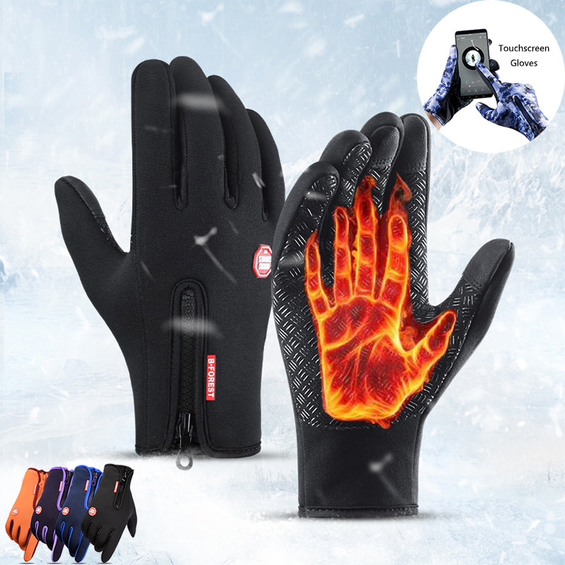 Winter Gloves Touch Screen Riding Motorcycle Sliding Waterproof Sports Gloves With Fleece - image 1