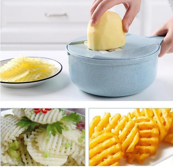8 In 1 Mandoline Slicer Vegetable Slicer Potato Peeler Carrot Onion Grater With Strainer Vegetable Cutter Kitchen Accessories - image 5