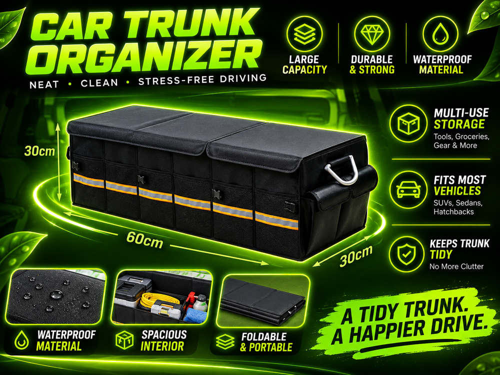 DailyScroll CargoGrid™ Trunk Organizer