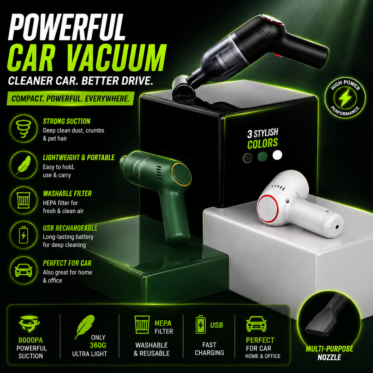 DailyScroll AutoDust™ Cordless Car Vacuum - image 1