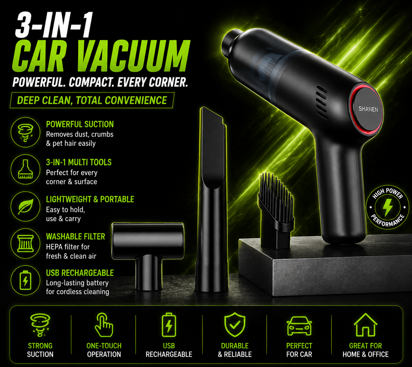 DailyScroll AutoDust™ Cordless Car Vacuum - image 4