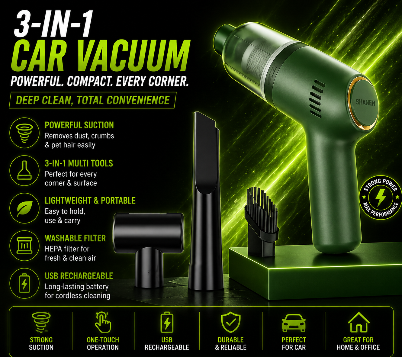 DailyScroll AutoDust™ Cordless Car Vacuum - image 5