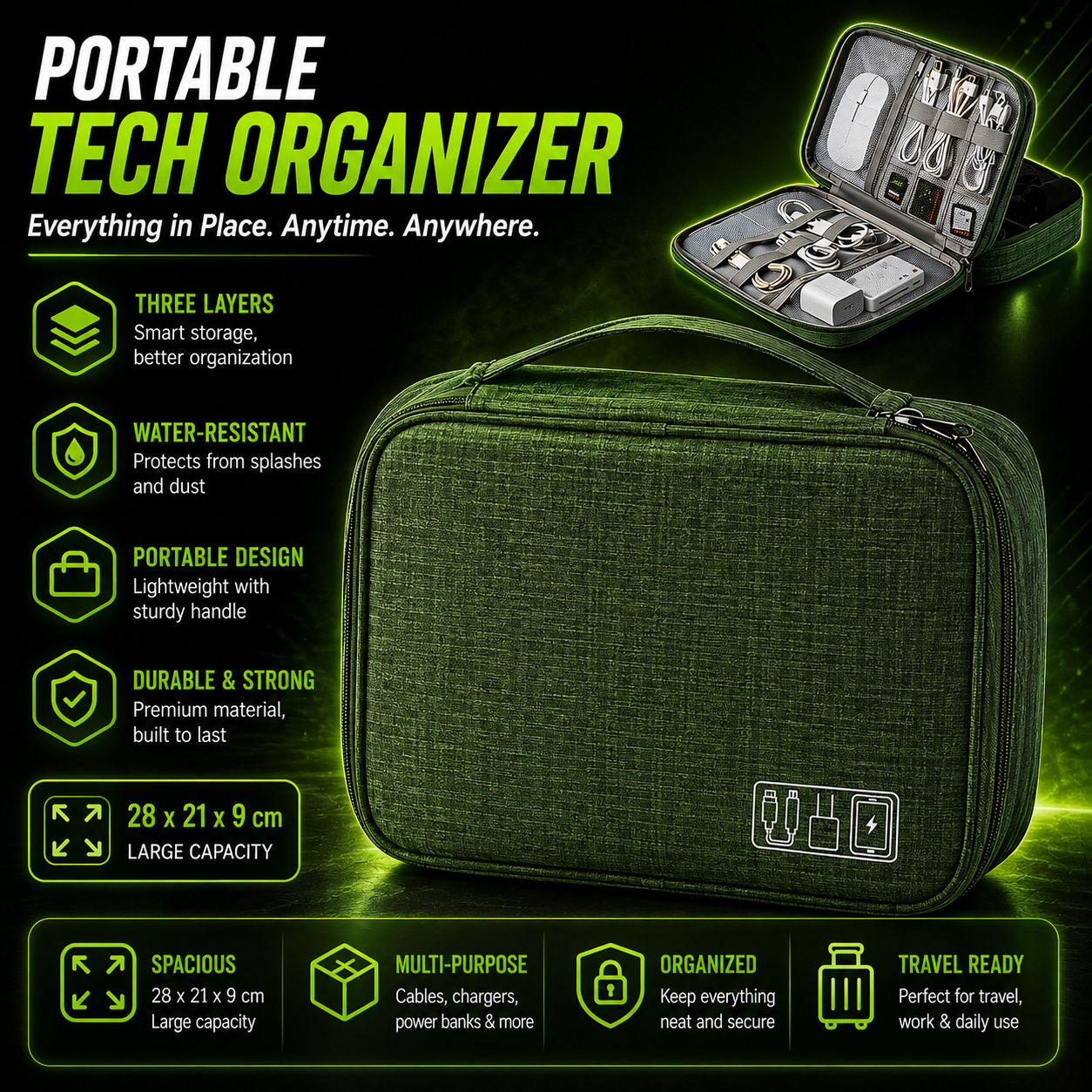 DailyScroll CableNest™ Tech Organizer - image 1