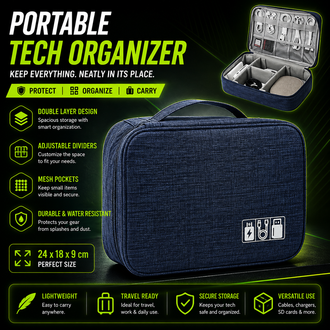 DailyScroll CableNest™ Tech Organizer - image 3