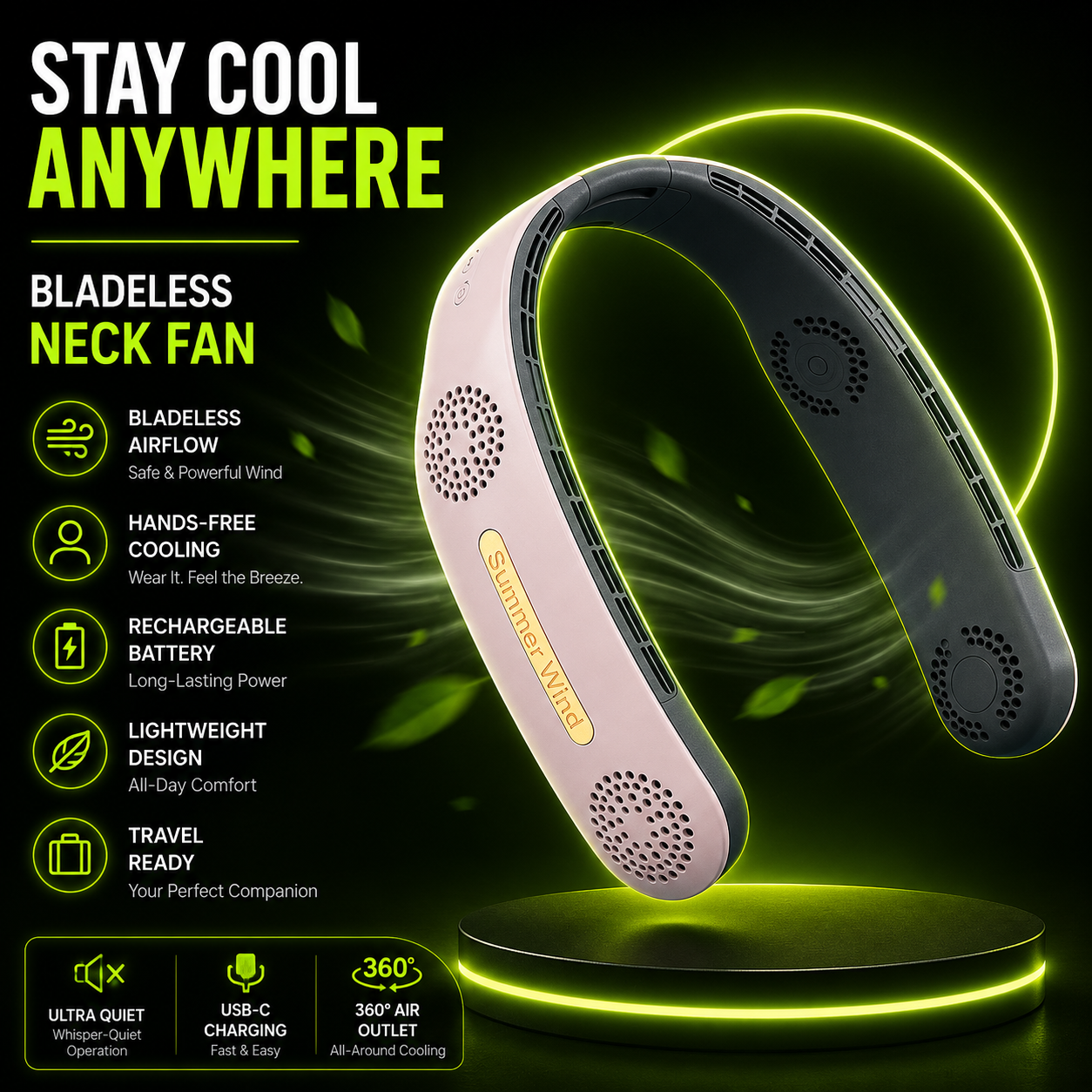 DailyScroll CoolLoop™ Bladeless Neck Fan - image 4