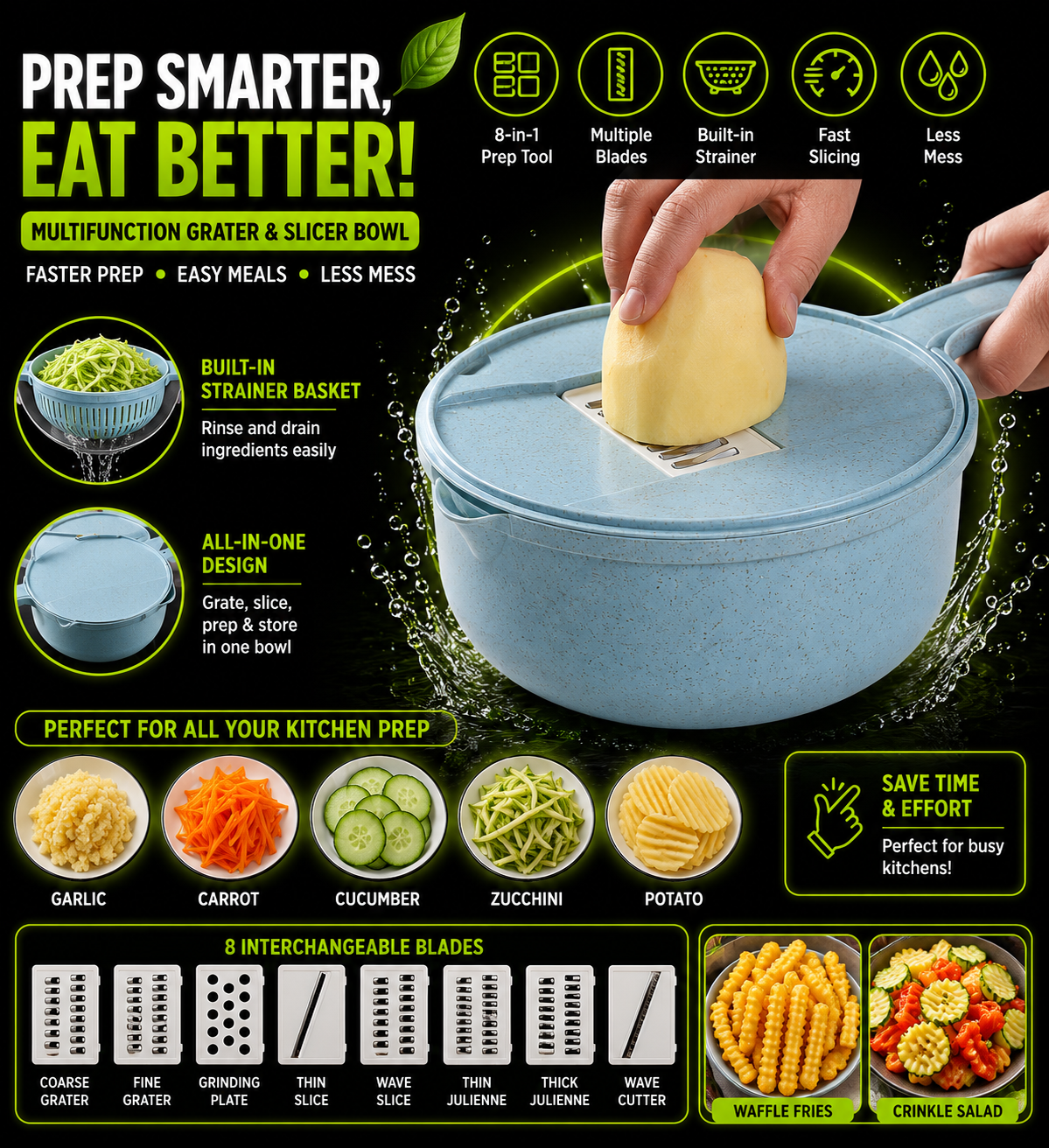 DailyScroll ChopMate™ 8-in-1 Prep Station - image 3