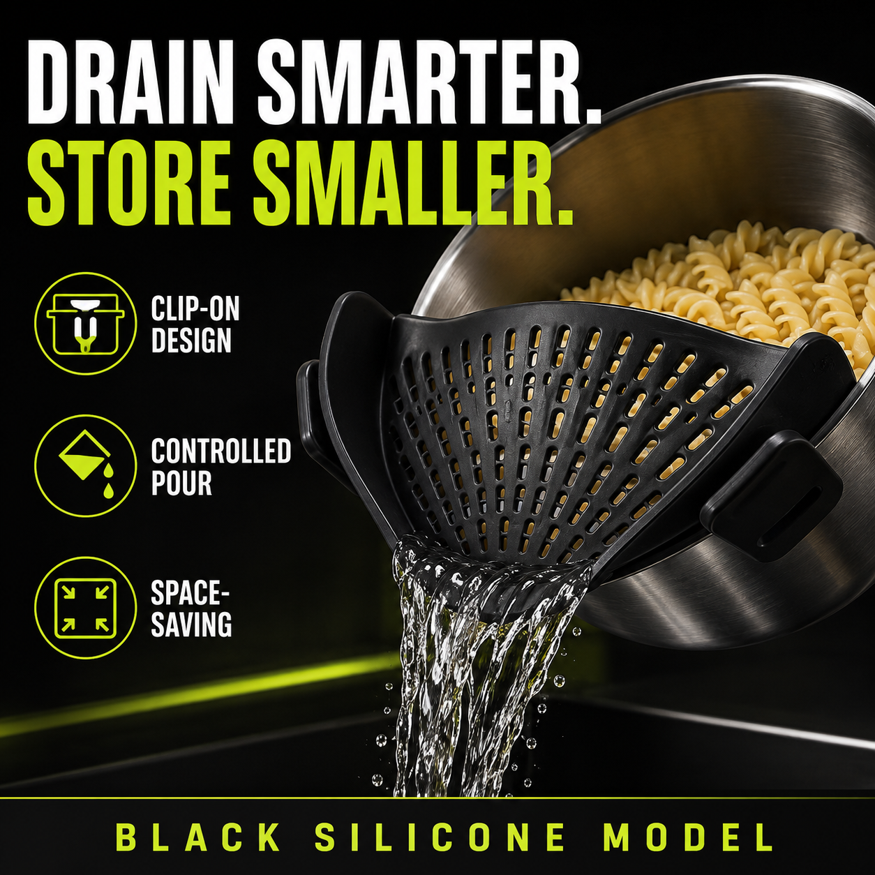 DailyScroll SnapStrain™ Clip-On Pot Strainer - image 1