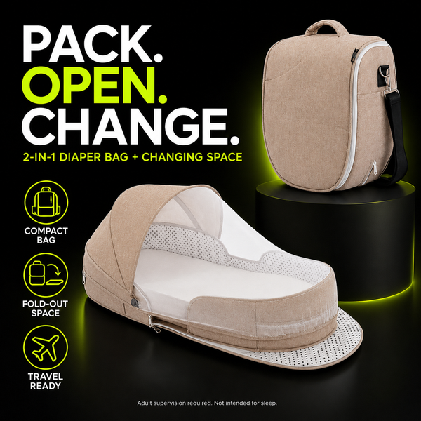 DailyScroll ChangeNest™ Diaper Bag & Changing Bed