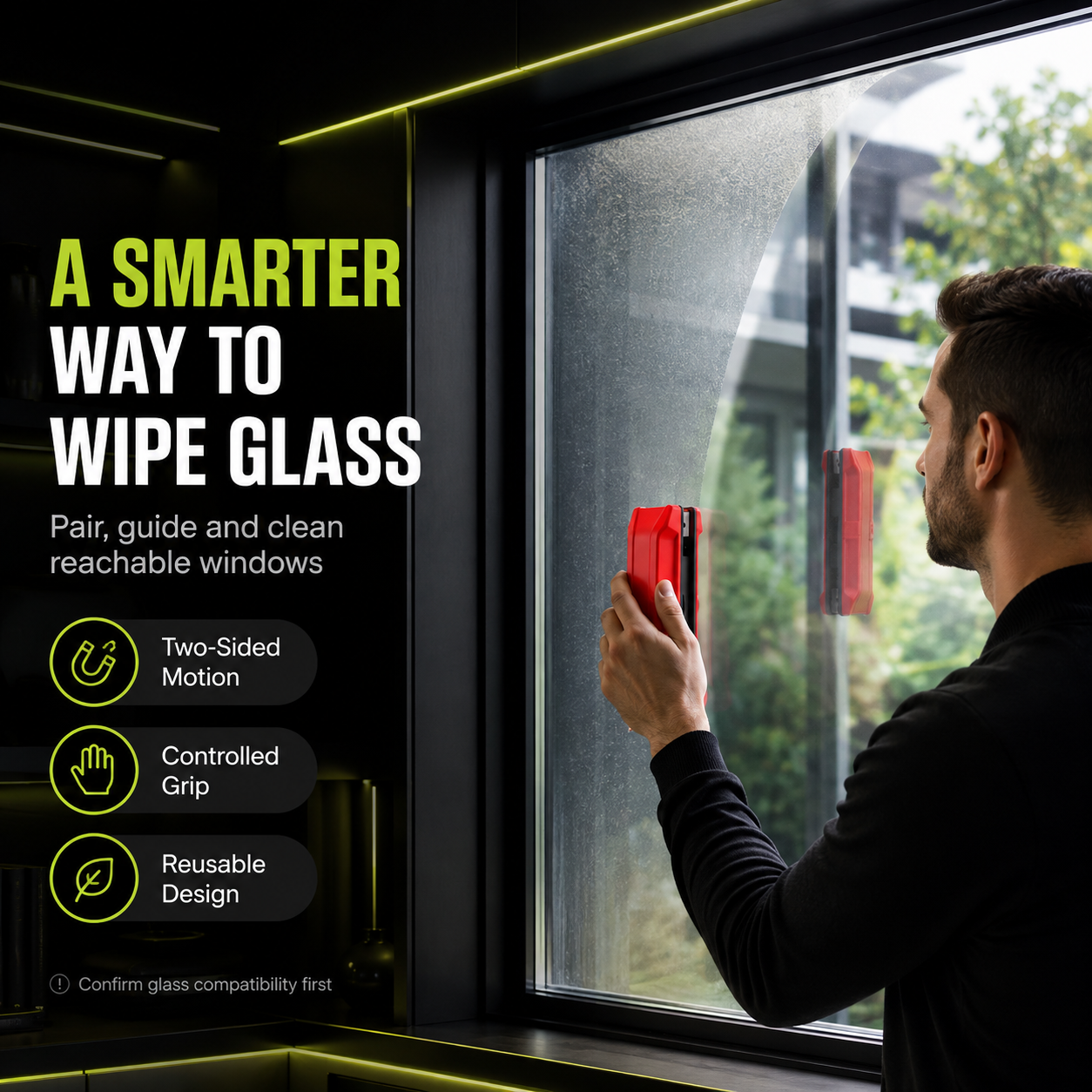 DailyScroll ClearReach™ Magnetic Window Cleaner - image 4