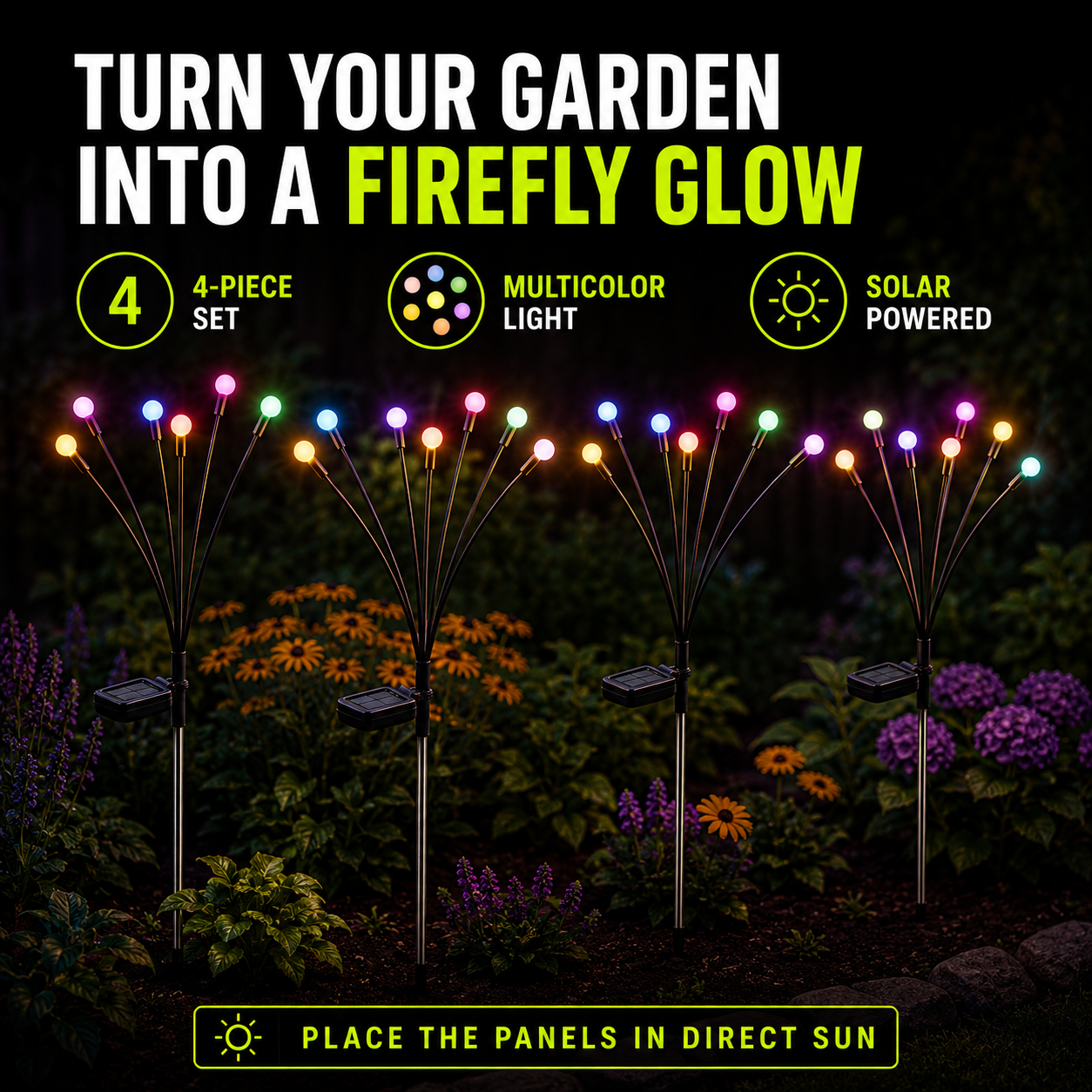 DailyScroll FireflyGlow™ Solar Garden Lights - image 1