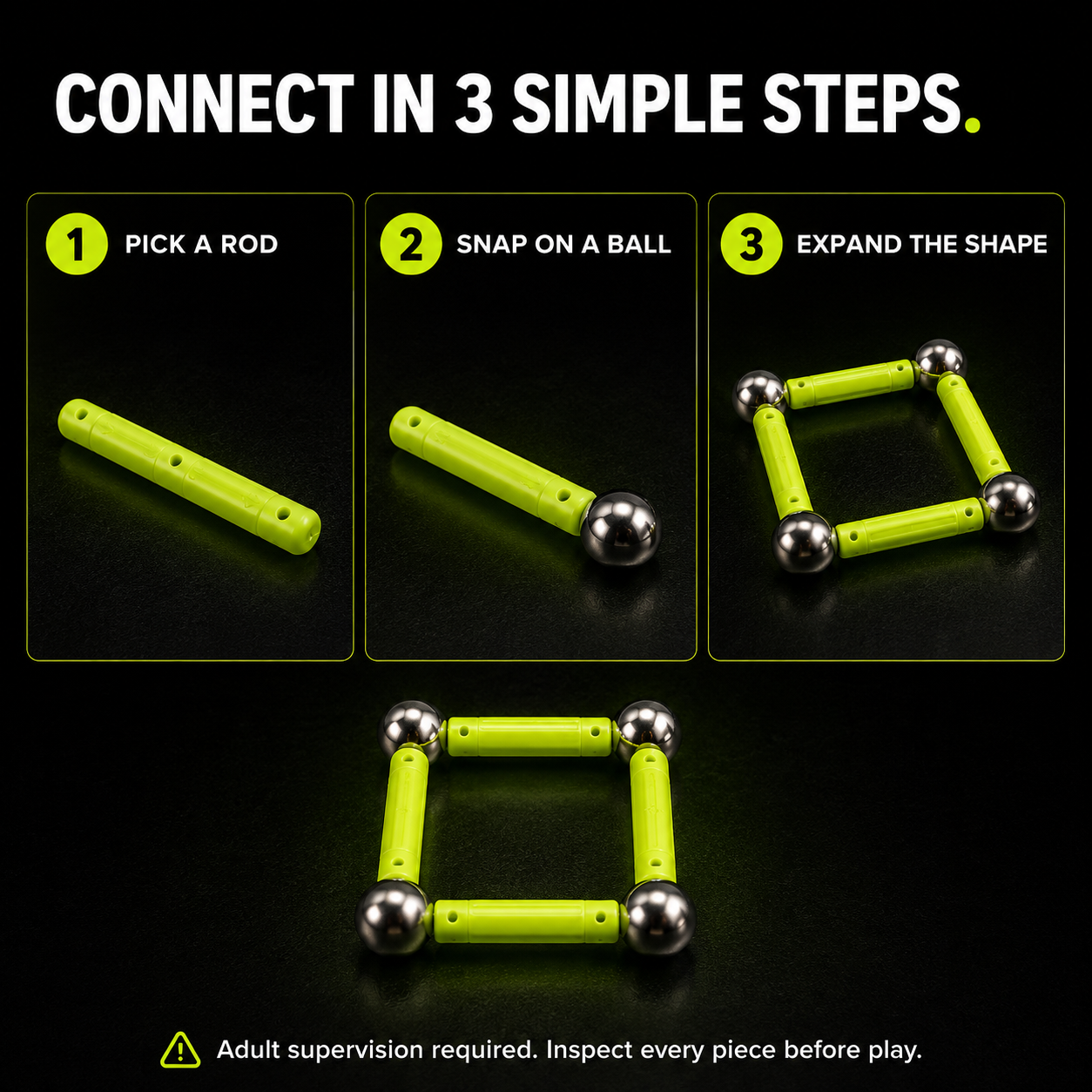 DailyScroll MagnaBuild™ Magnetic Sticks & Balls - image 3