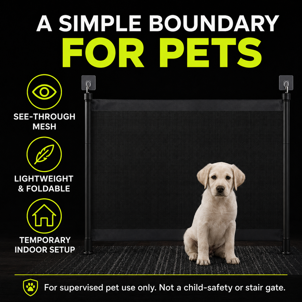 DailyScroll PawGuard™ Portable Pet Safety Gate