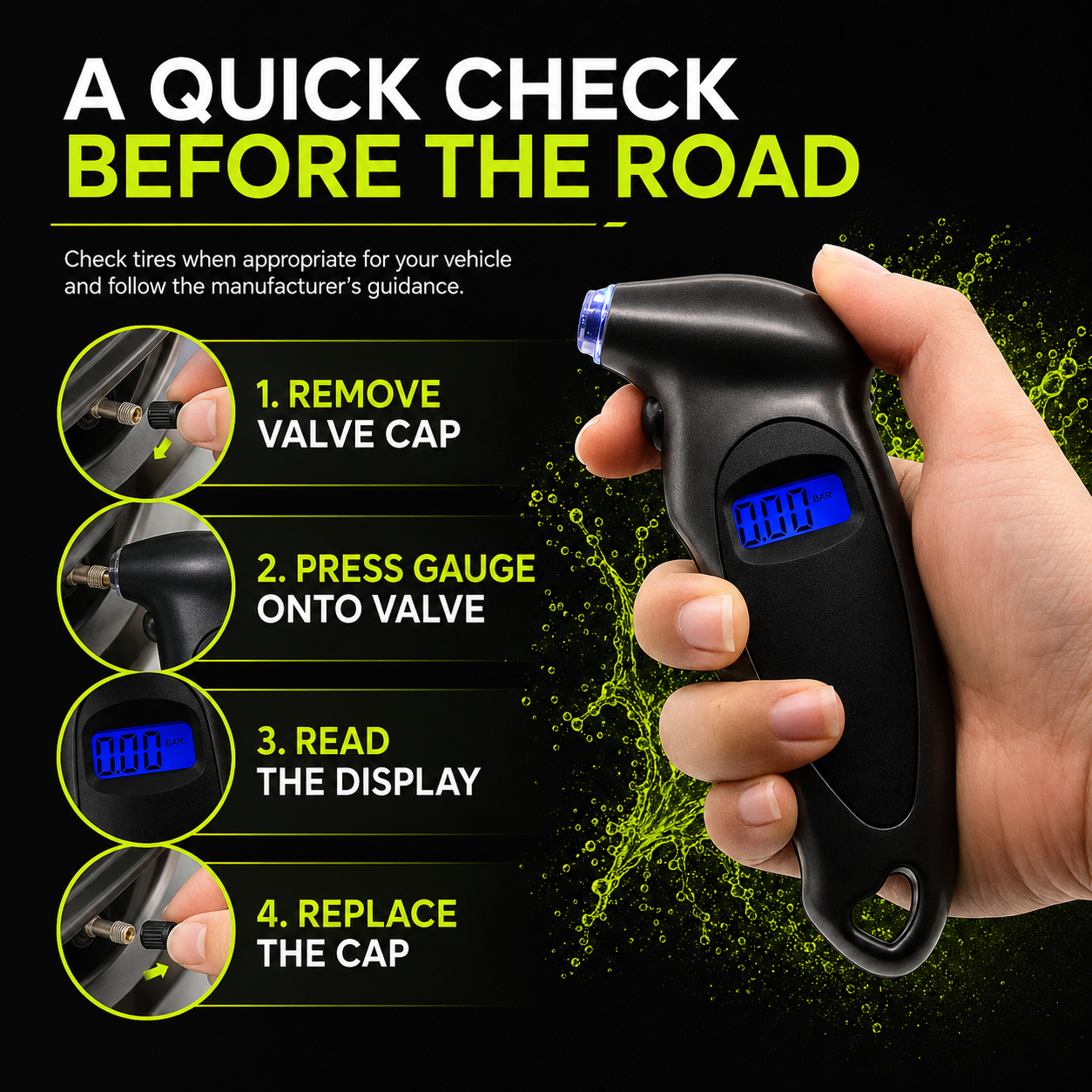 DailyScroll PressureCheck™ Digital Tire Gauge - image 2