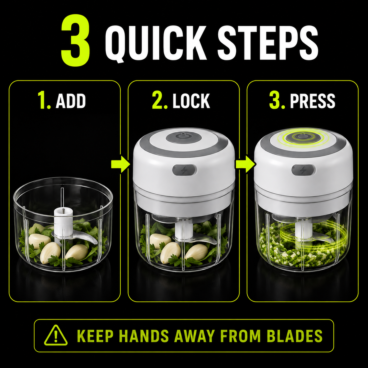 DailyScroll QuickMince™ Mini Food Chopper - image 3