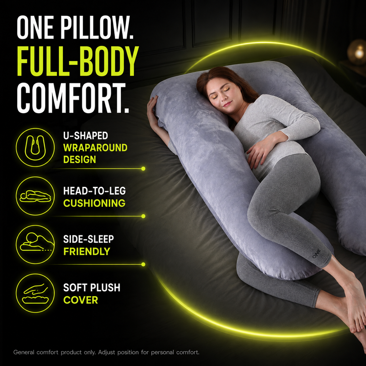 DailyScroll RestNest™ U-Shaped Maternity Pillow - image 1