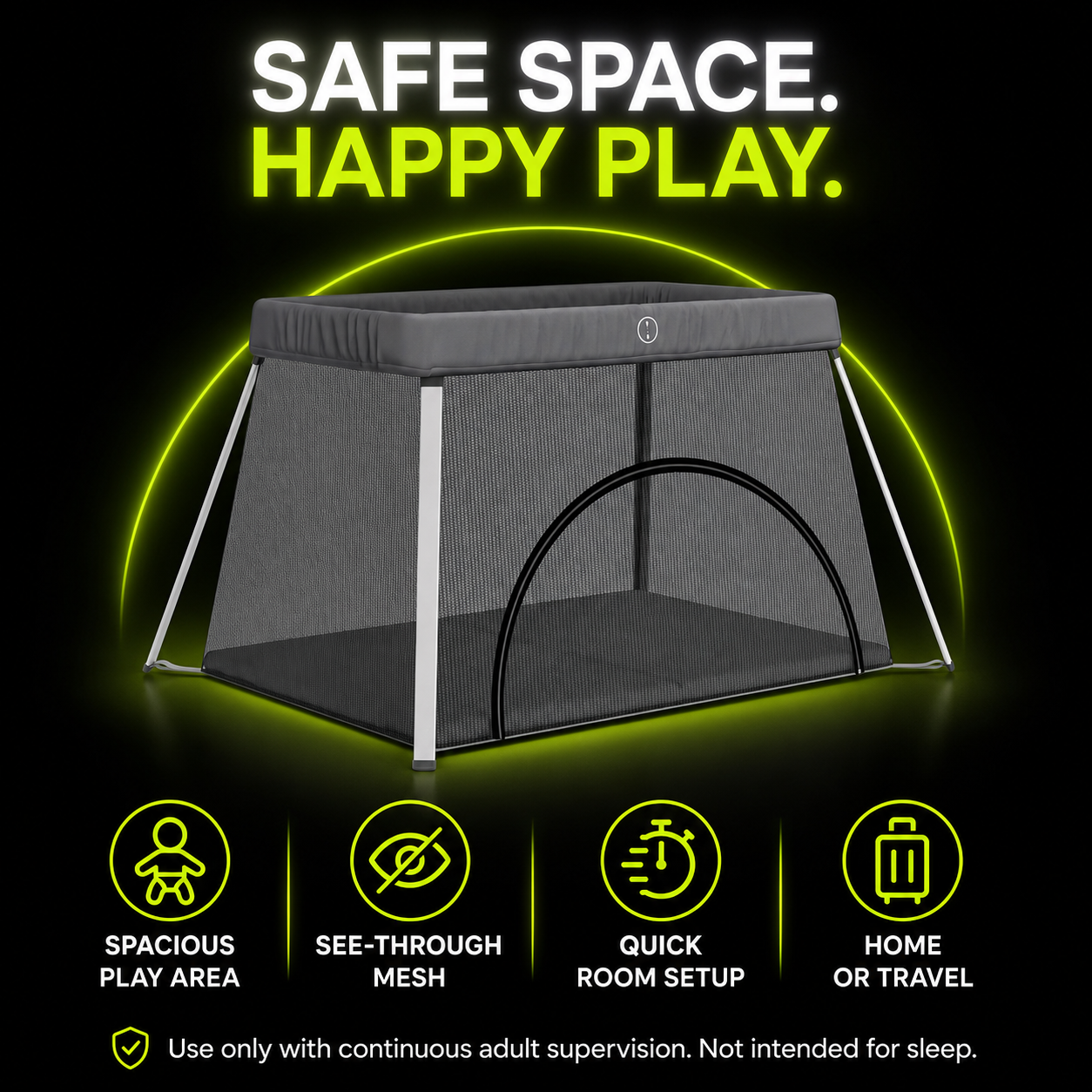 DailyScroll SafeZone™ Portable Baby Playpen - image 2