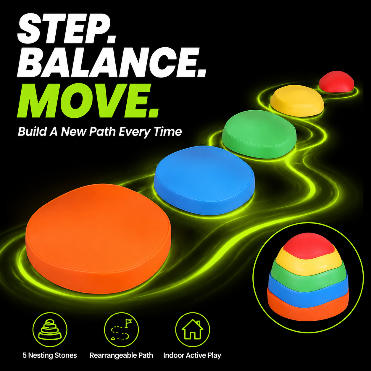 DailyScroll StepScape™ Balance Stepping Stones - image 1