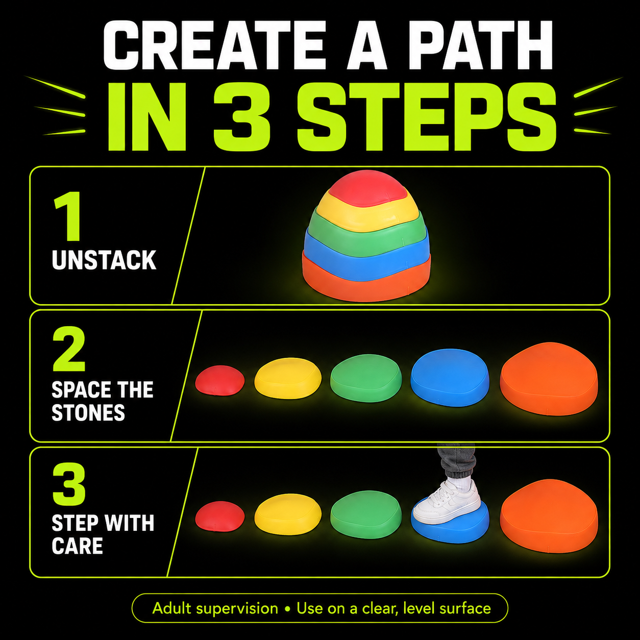 DailyScroll StepScape™ Balance Stepping Stones - image 3