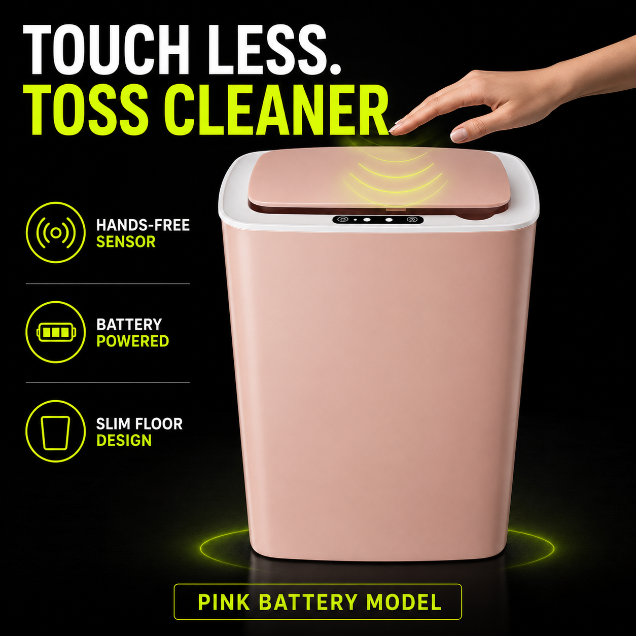 DailyScroll WaveBin™ Touchless Trash Can - image 1