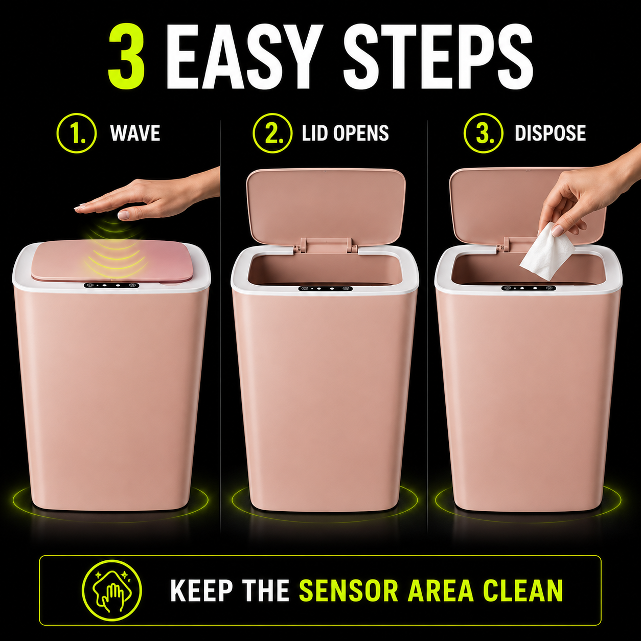 DailyScroll WaveBin™ Touchless Trash Can - image 3