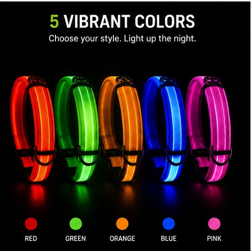 DailyScroll GlowGuard™ LED Safety Dog Collar - image 3