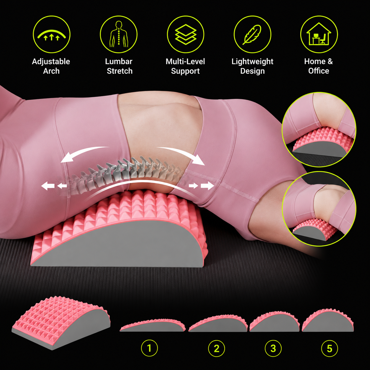 DailyScroll FlexBack™Adjustable Lumbar Stretcher - image 1