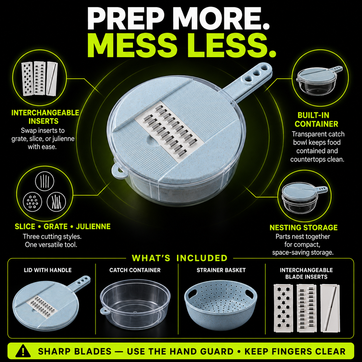 DailyScroll PrepNest™ 8-in-1 Slicer Set - image 2