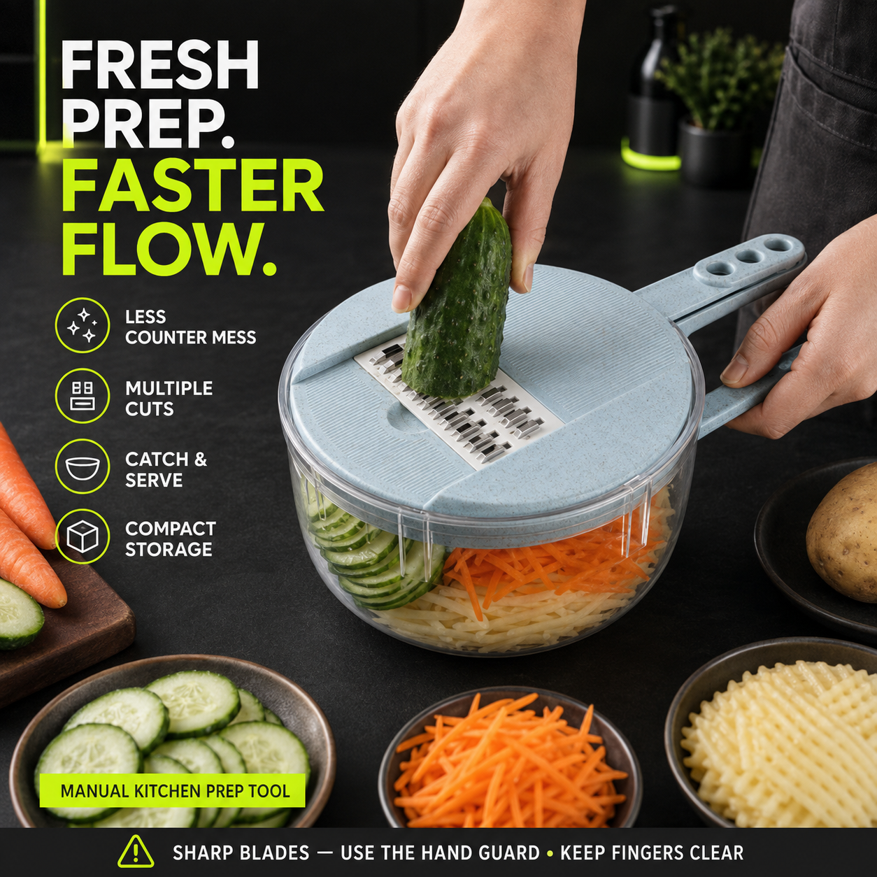 DailyScroll PrepNest™ 8-in-1 Slicer Set - image 4