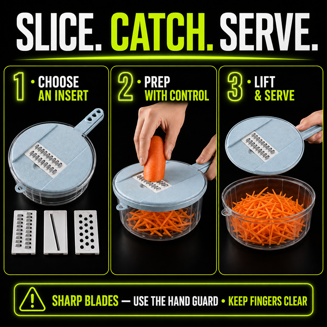 DailyScroll PrepNest™ 8-in-1 Slicer Set - image 3