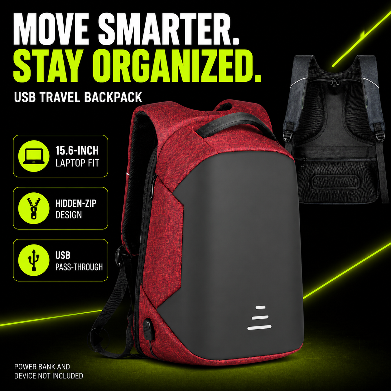 DailyScroll SafePort™ USB Travel Backpack - image 1